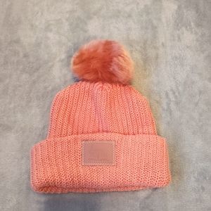 Love Your Melon Coral PomPom Beanie New